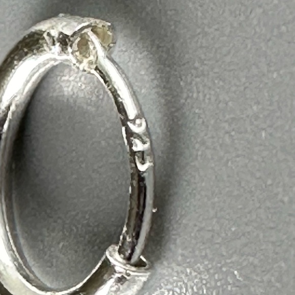 Sterling Silver Tiny Hoop Earrings 8mm Small Minimalist Cartilage - Picture 6 of 8